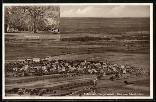 AK Abtswind /Steigerwald, Gasthof auf dem Friedrichsberg, Blick vom Friedrichsberg