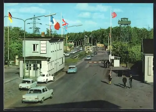 AK Helmstedt, Strassenpartie an der Zonengrenze