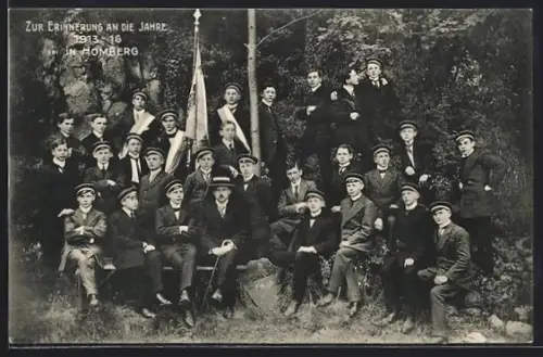AK Homberg / Efze, Gruppenfoto zur Erinnerung an die Jahre 1913-16