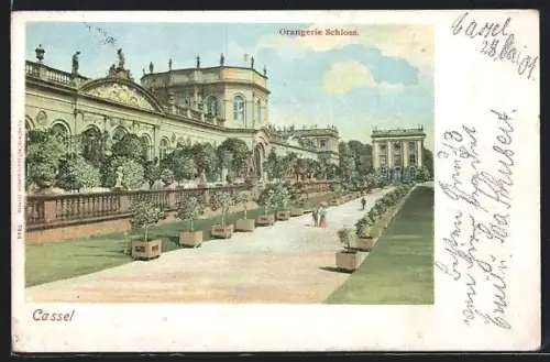 Lithographie Cassel, Orangerie Schloss