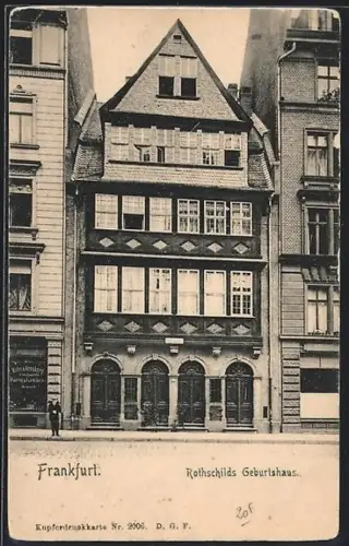 AK Frankfurt /Main, Haus Rothschild von der Strasse gesehen