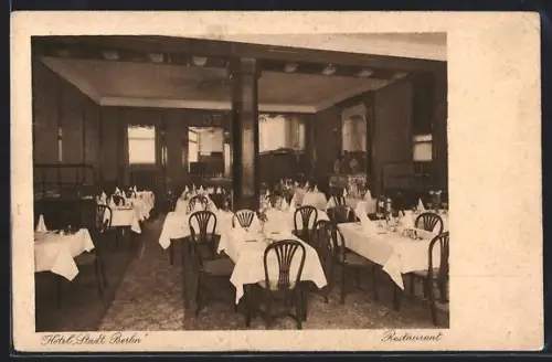 AK Berlin, Hotel Stadt Berlin, Restaurant, Dorotheenstrasse 70