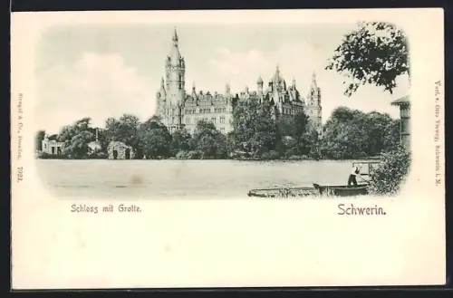 AK Schwerin, Schloss mit Grotte