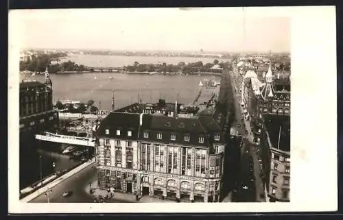 AK Hamburg, Binnenalster, Hamburger Tageblatt