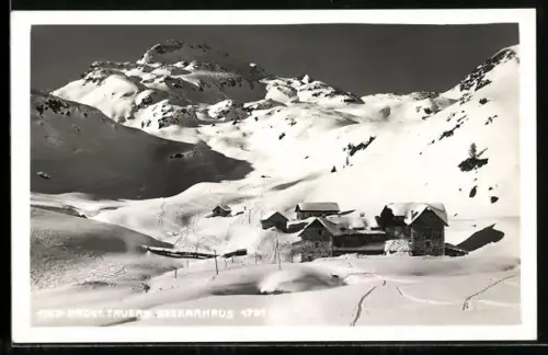AK Seekarhaus /Radstädter Tauern, Berghütte in verschneiter Gebirgslandschaft