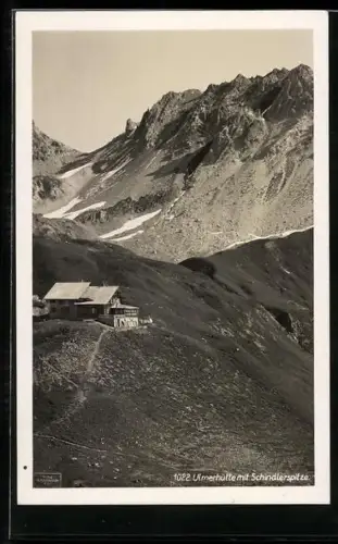 AK Ulmer-Hütte am Arlberg, Blick zur Schindlerspitze