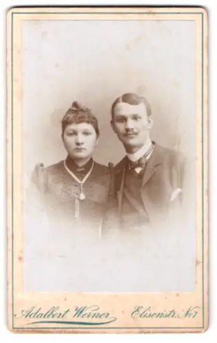 Fotografie Adalbert Werner, München, Elisenstr. 1, Porträt eines Paares