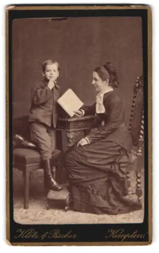 Fotografie Klotz & Bschér, Kempten, CDV mit elegantem Paar