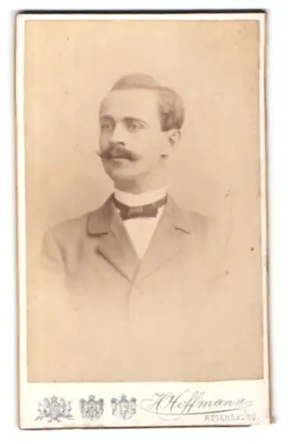 Fotografie H. Hoffmann, Regensburg, Jesuitenplatz, Porträt eines Herrn mit Bart