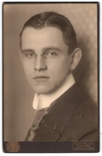 Fotografie Albin Meiche, Annaberg, Zickzackpromenade, Porträt eines jungen Mannes