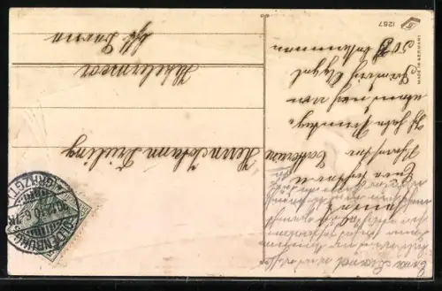 AK Neujahrsgruss, Geldscheine