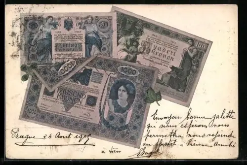 AK Österreich-Ungarn, Geldscheine