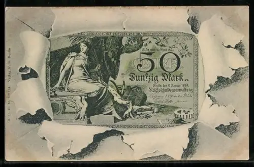 AK Geldschein 50 Mark