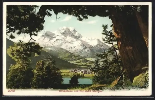 AK Silvaplana, Panorama mit Piz della Margna