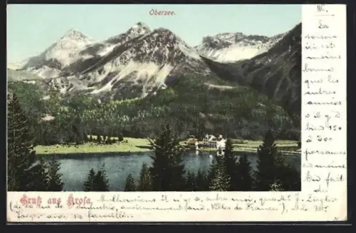 AK Arosa, Blick auf den Obersee