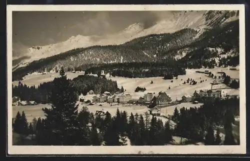 AK Lenzerheide, Ortsansicht im Schnee