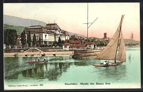 AK Neuchâtel, Musée des Beaux Arts