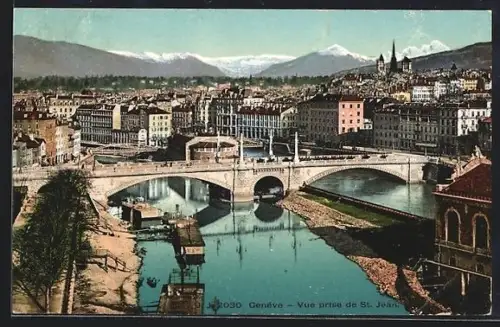 AK Genève, Vue prise de St. Jean