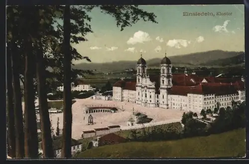 AK Einsiedeln, Blick auf das Kloster