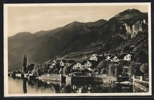 AK Brienz, Blick auf die Häuser am Ufer