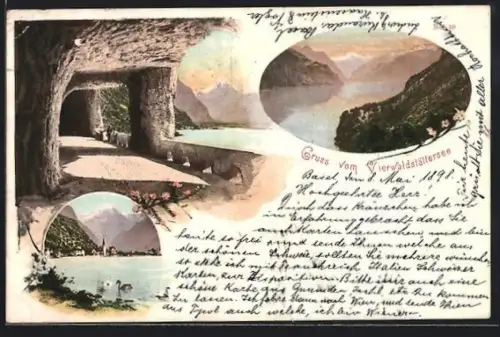 AK Brunnen, Vierwaldstättersee, Axenstrasse