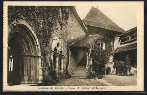 AK Chillon, Château de Chillon, Cour et escalier d`Honneur