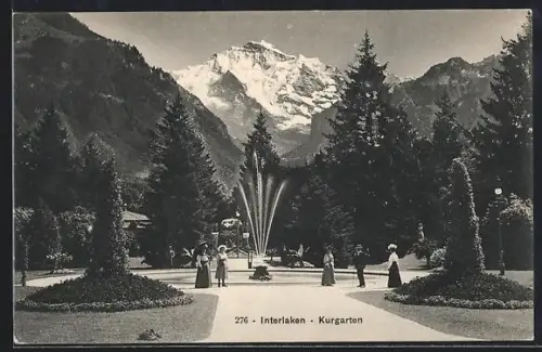 AK Interlaken, Partie im Kurgarten