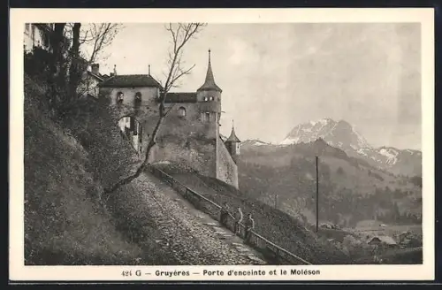 AK Gruyères, porte d`enceinte et le Moléson