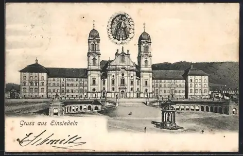 AK Einsiedeln, Blick auf das Kloster