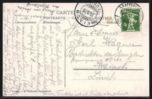 AK Rapperswil, Blick auf den Ort