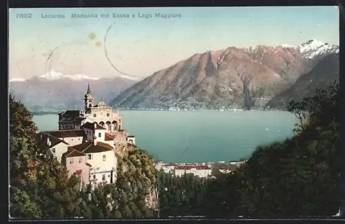 AK Locarno, Madonna del Sasso e Lago Maggiore