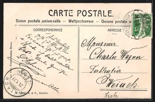 AK Genève, Vue sur la Rade