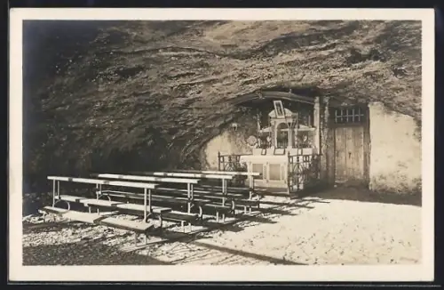 AK Wildkirchli, Altar in der Grotte