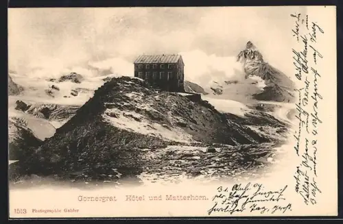 AK Gornergrat, Hotel und Matterhorn