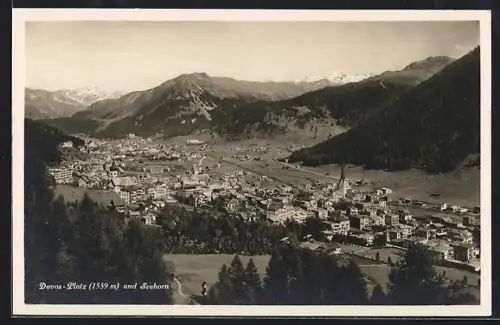 AK Davos-Platz, Teilansicht und Seehorn