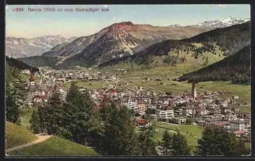 AK Davos, Teilansicht vom Gemsjäger aus