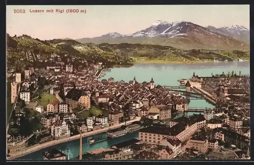AK Luzern, Teilansicht mit Rigi