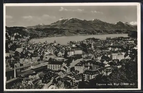 AK Luzern, Teilansicht mit Rigi