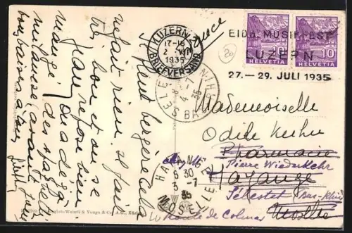 AK Luzern, Teilansicht mit Rigi