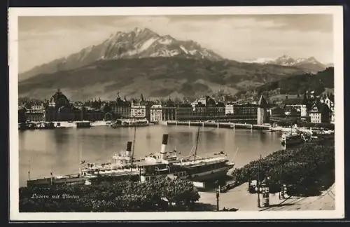 AK Luzern, Teilansicht mit Pilatus