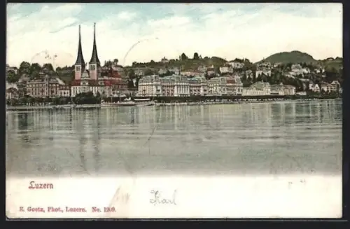 AK Luzern, Teilansicht mit Kirche