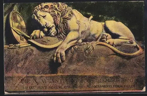 AK Luzern, Löwendenkmal