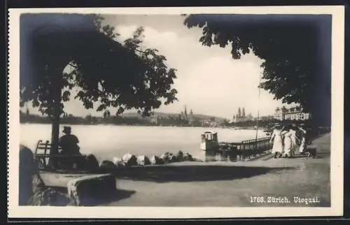 AK Zürich, Frauen am Utoquai