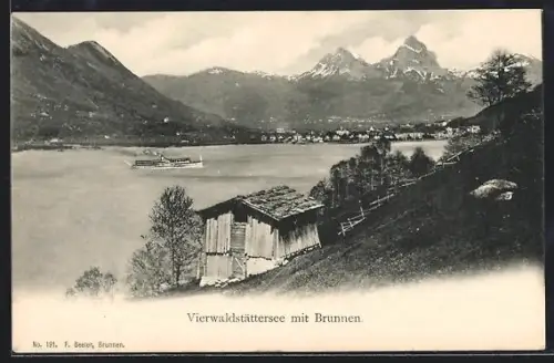 AK Brunnen /Vierwaldstättersee, Panorama