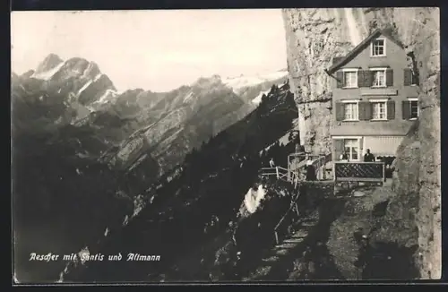 AK Aescher /Säntis, Berggasthaus mit Altmann