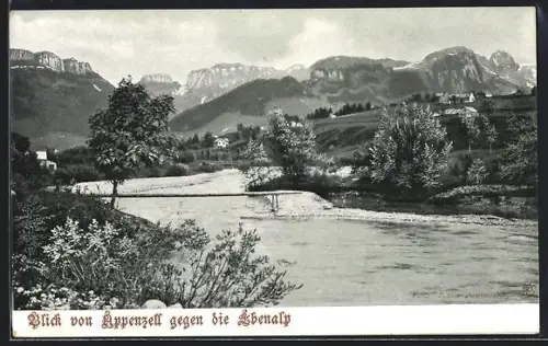 AK Appenzell, Blick gegen die Ebenalp