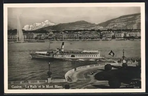 AK Genève, La Rade et le Mont Blanc