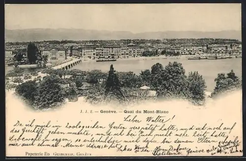 AK Genève, Quai du Mont-Blanc