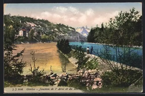 AK Genève, Jonction de l`Arve et du Rhône