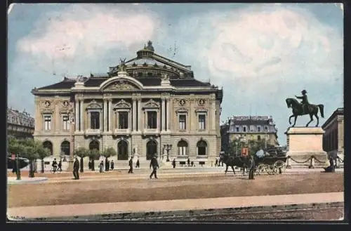 AK Genève, Le Grand Théâtre et le Monument Dufour